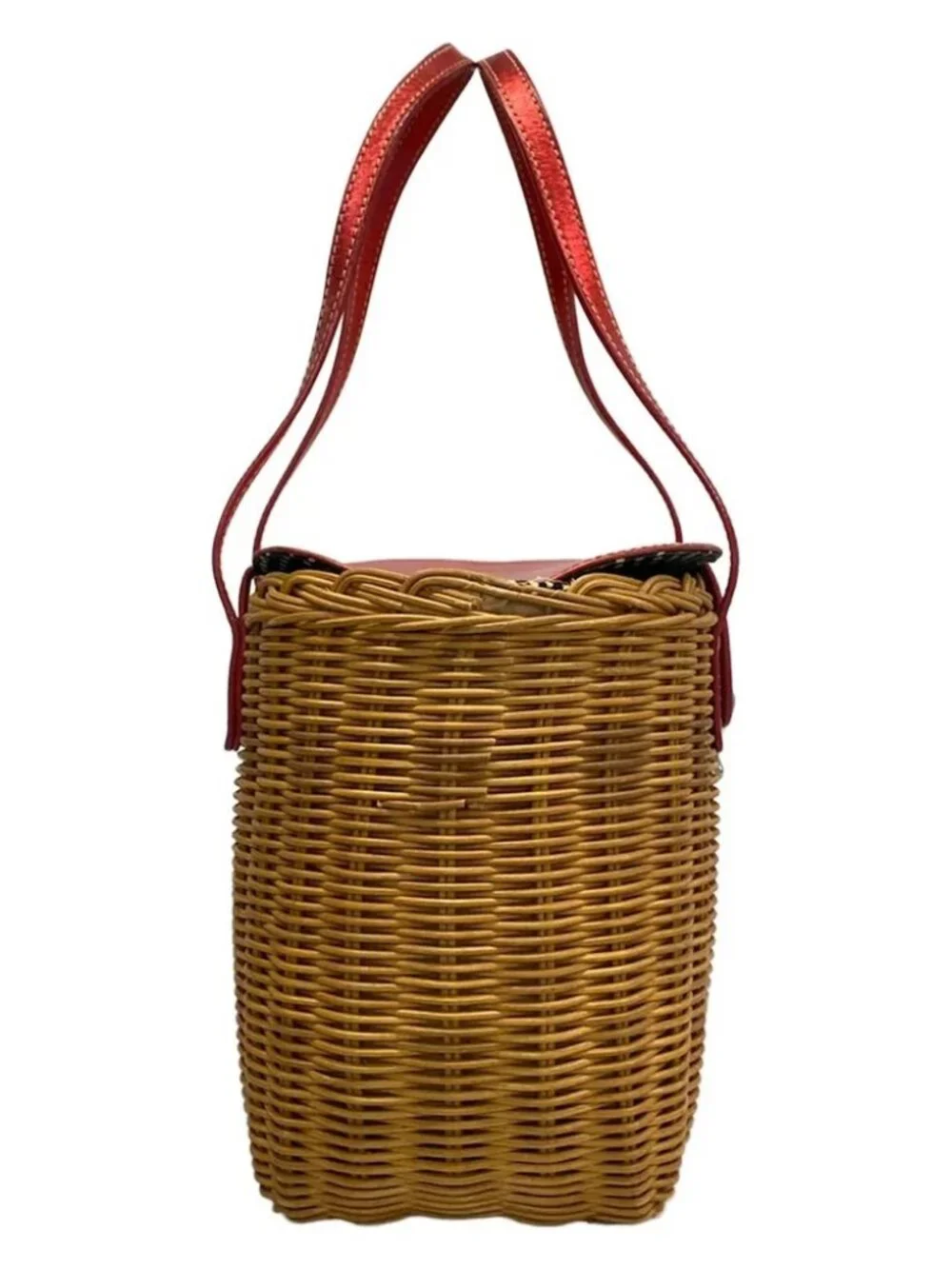 Kate spade Brown Red Rattan Leather Handbag